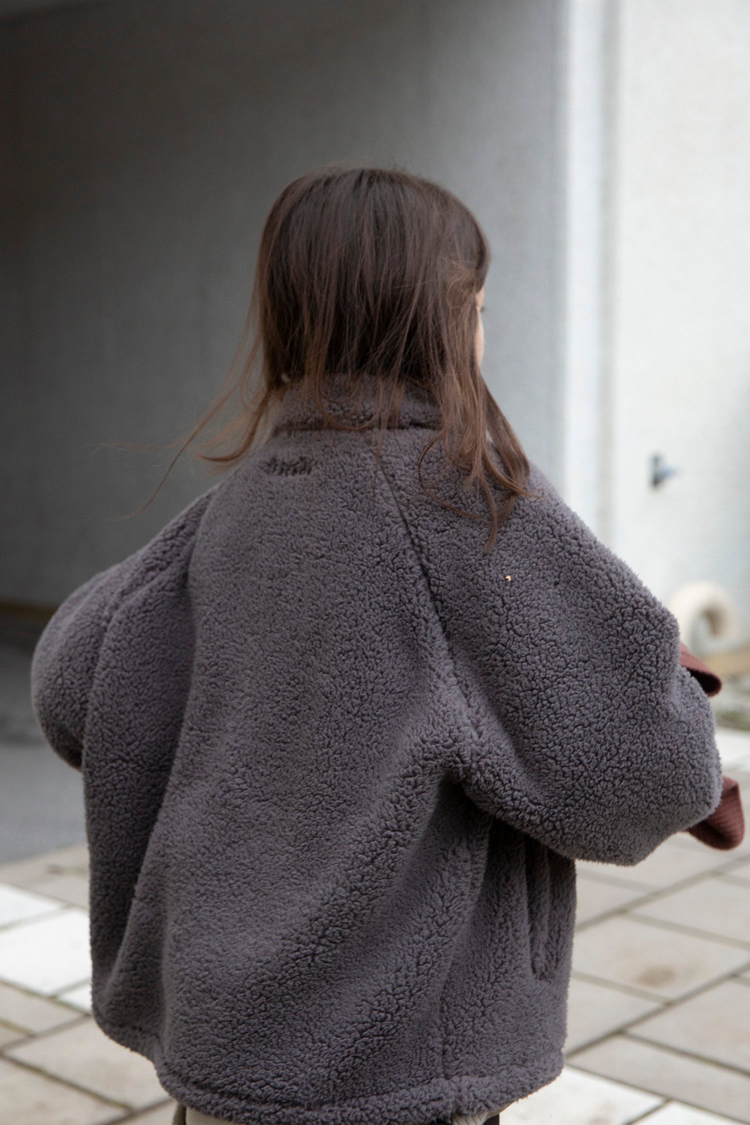 Tenka teddy zip sweater - Anthracite | Façade