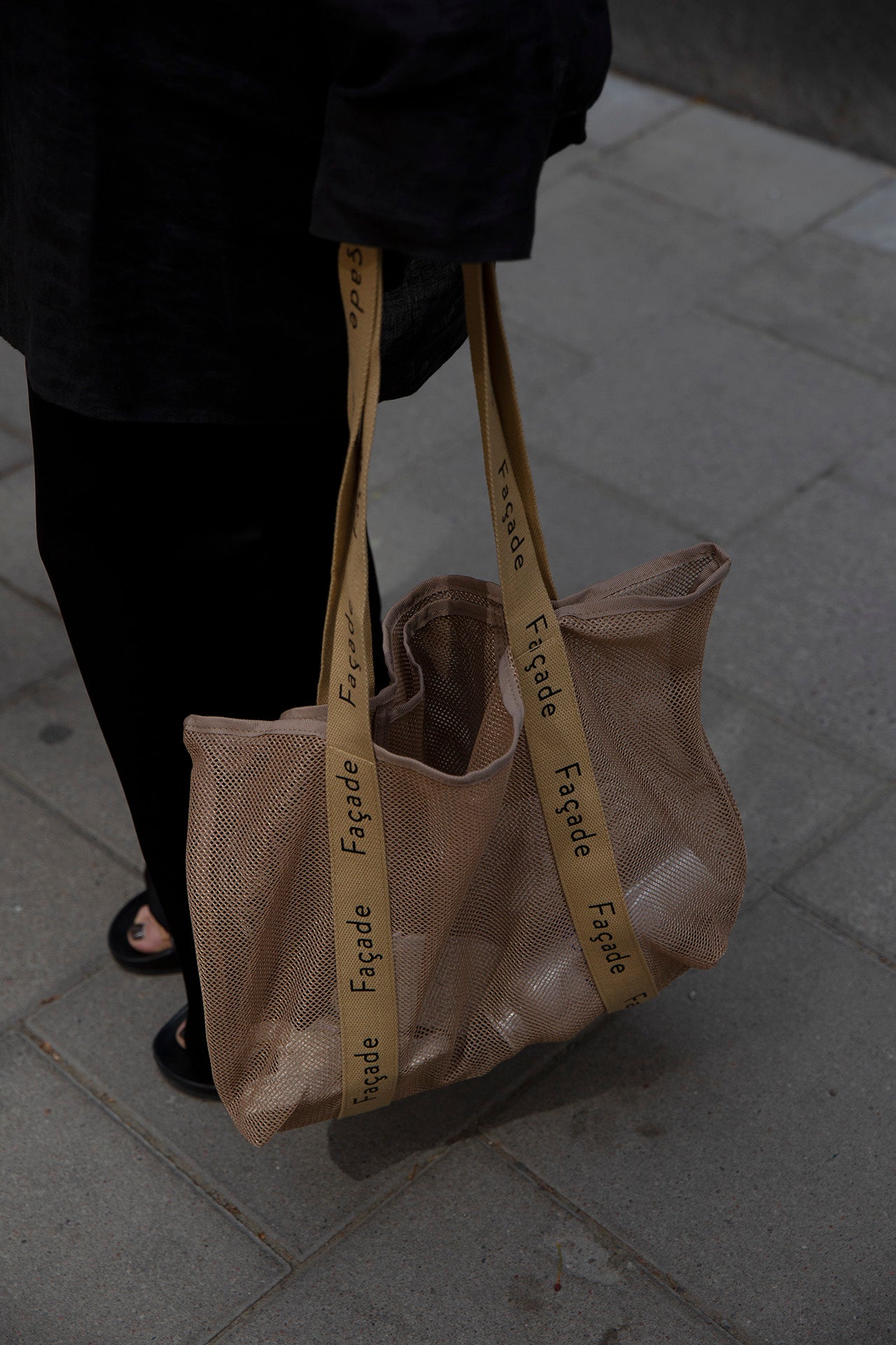Facade tote bag - beige