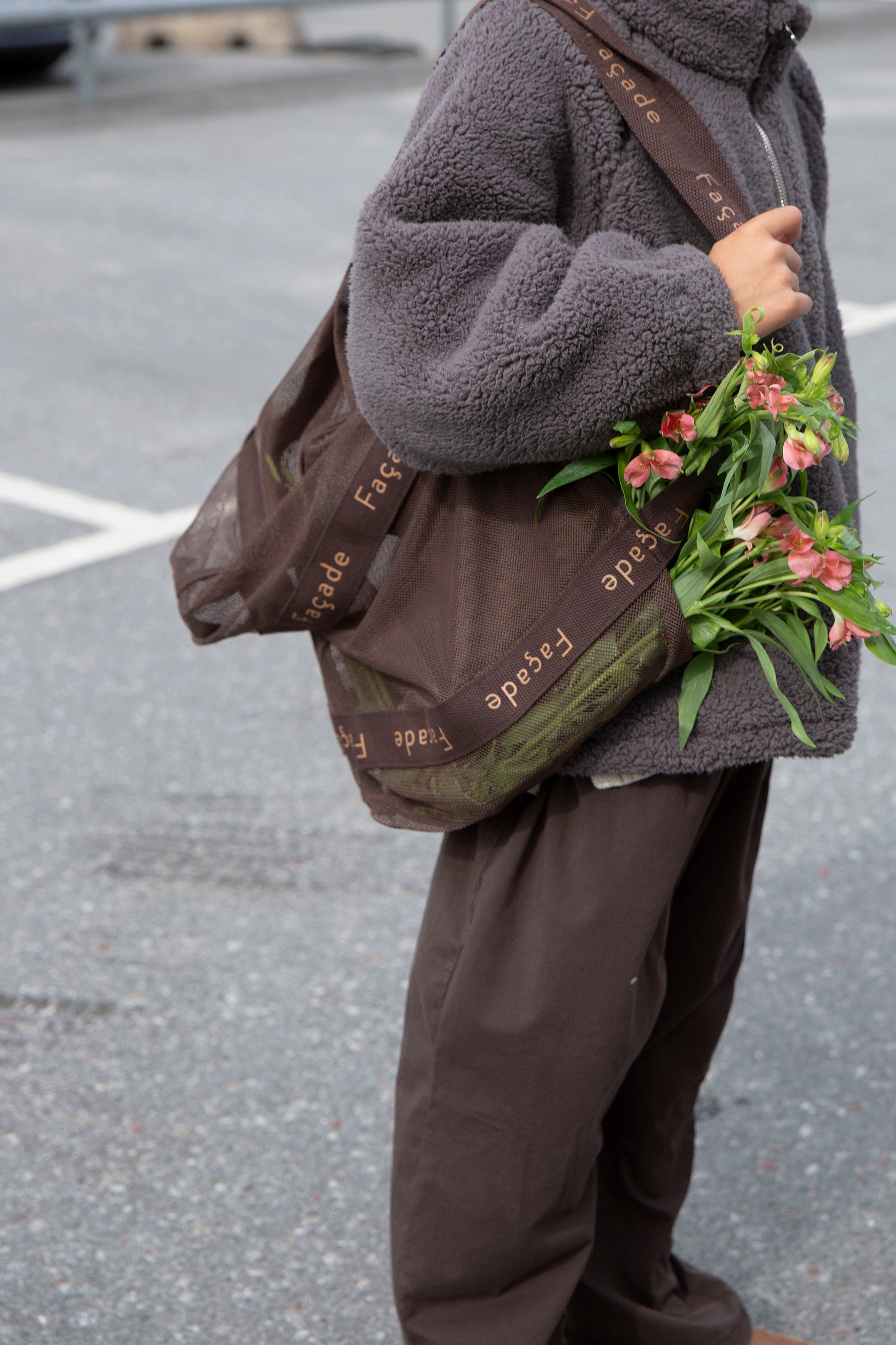 Facade tote bag - Burgundy