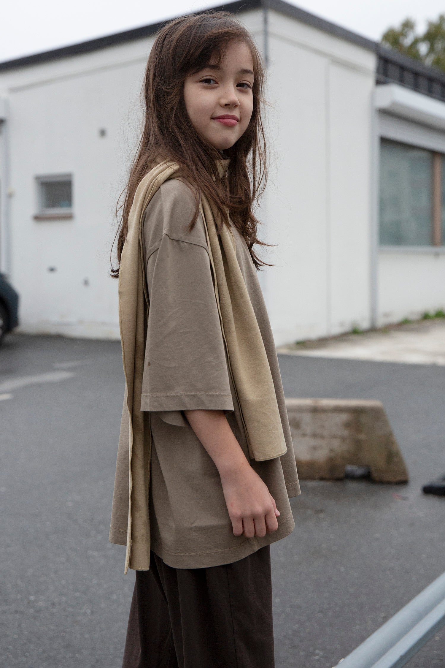 Bato wide SS tee - Taupe