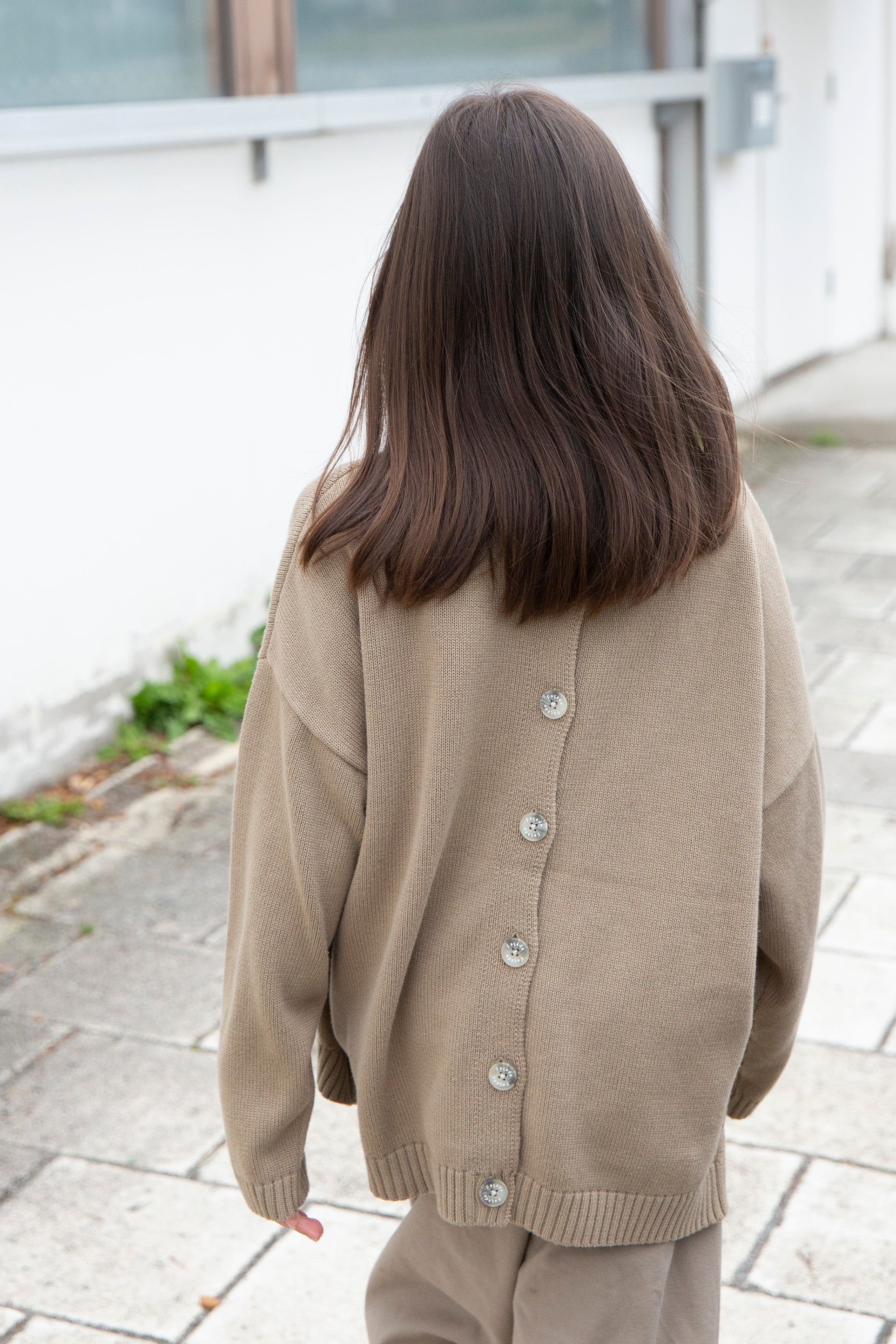 Mado button up fine knit - Nougat