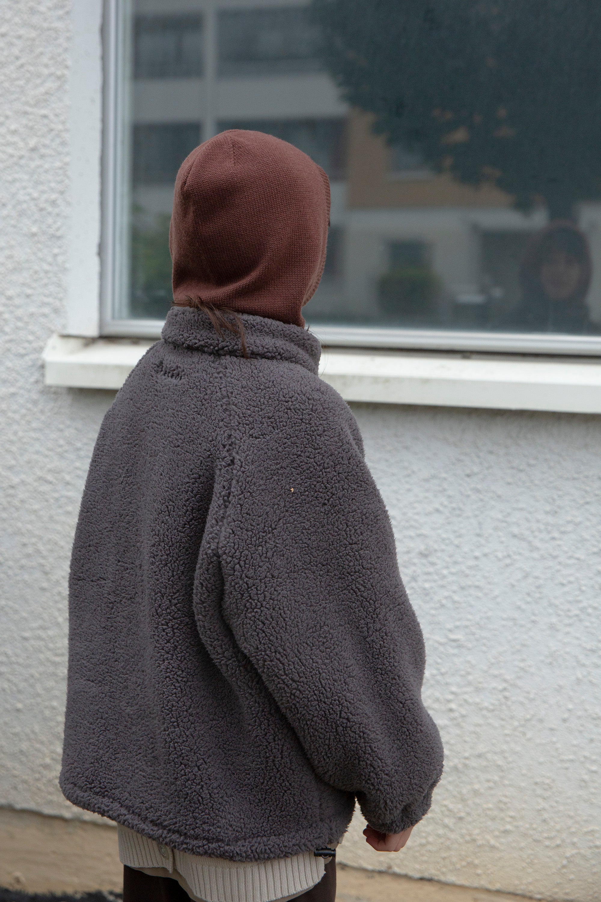 Tenka teddy zip sweater - Anthracite