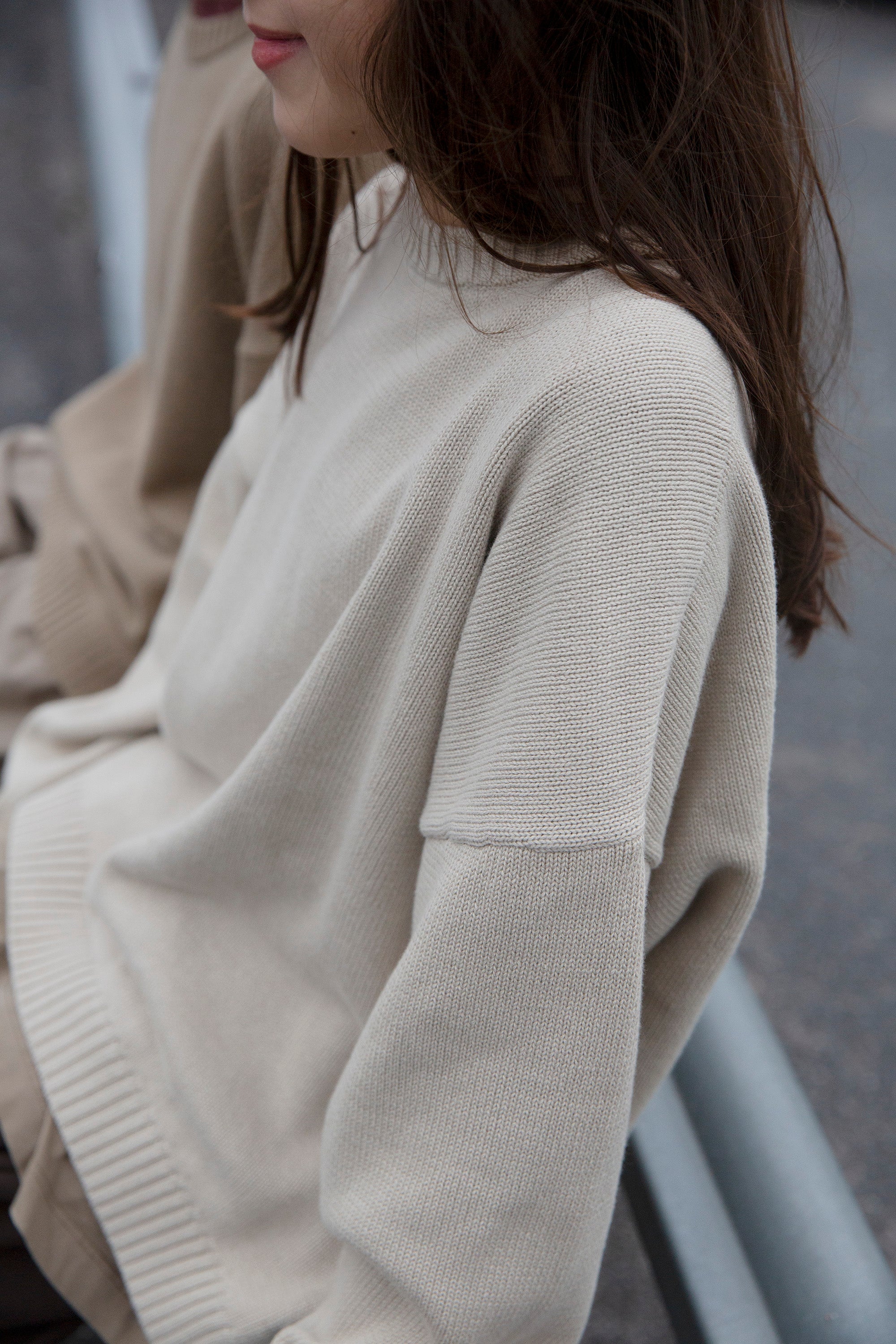 Mado button up fine knit - Sand