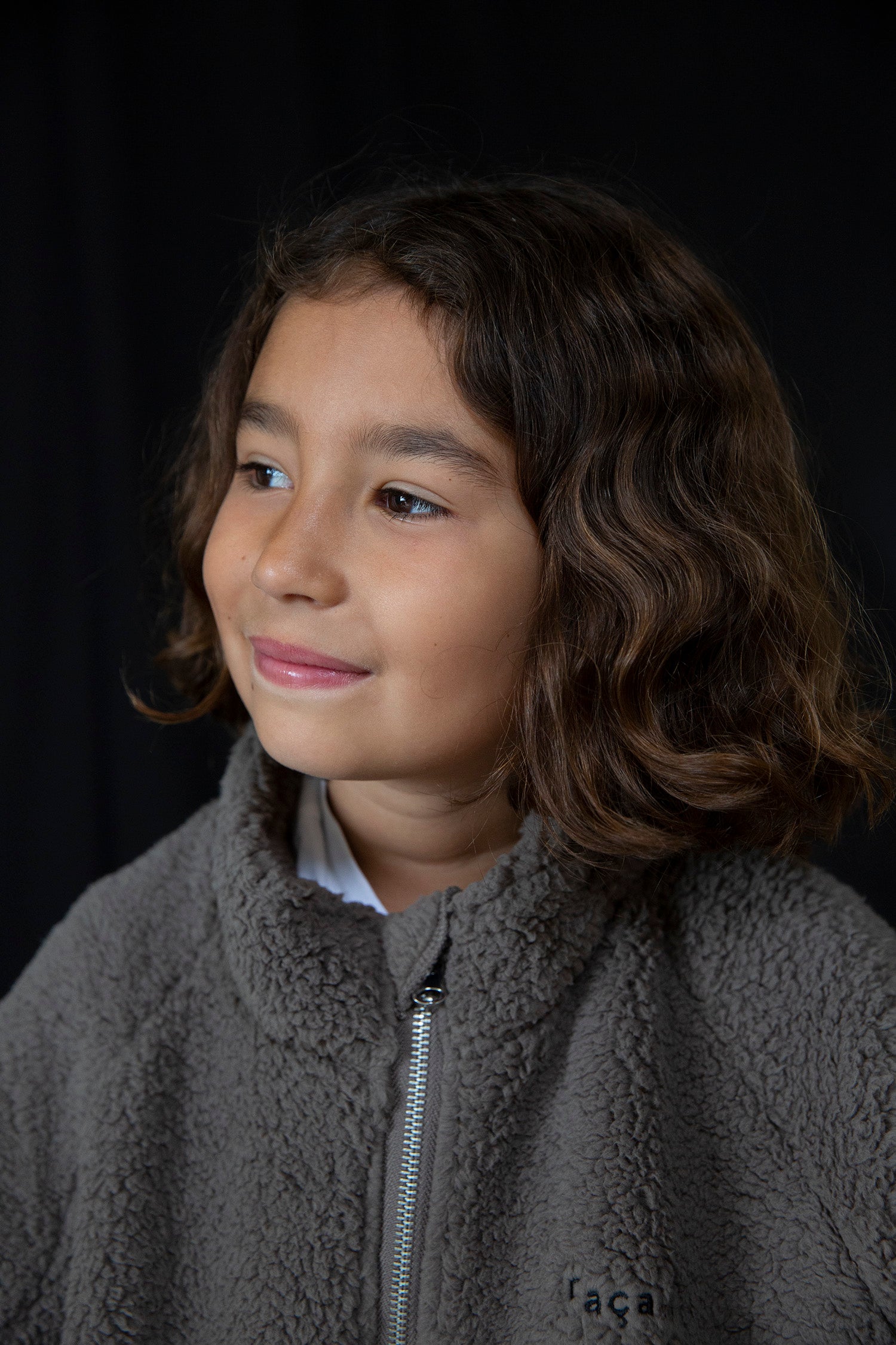 Tenka teddy zip sweater - Stone | Façade