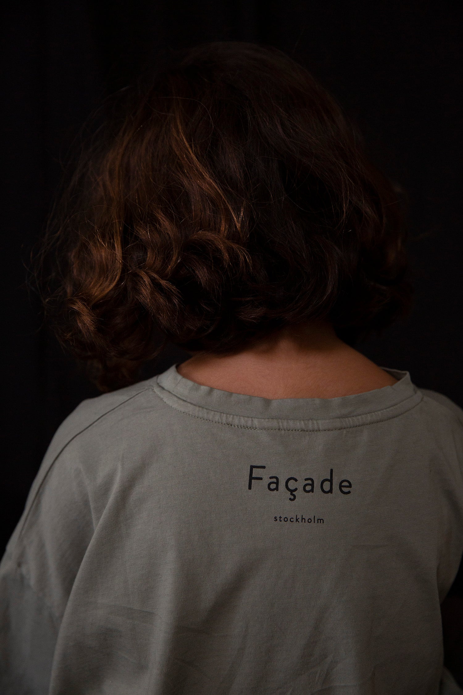 Kanji quarter LS tee - Sage