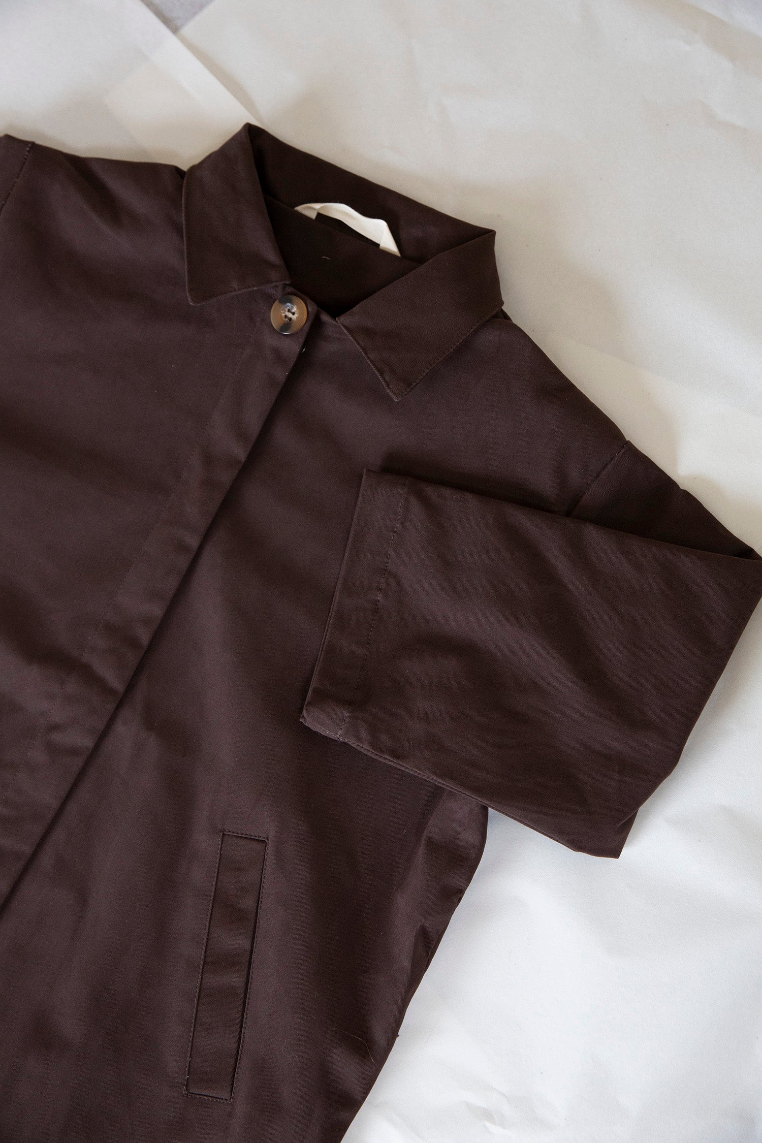 Shigemi soft waxed coat - Coffee