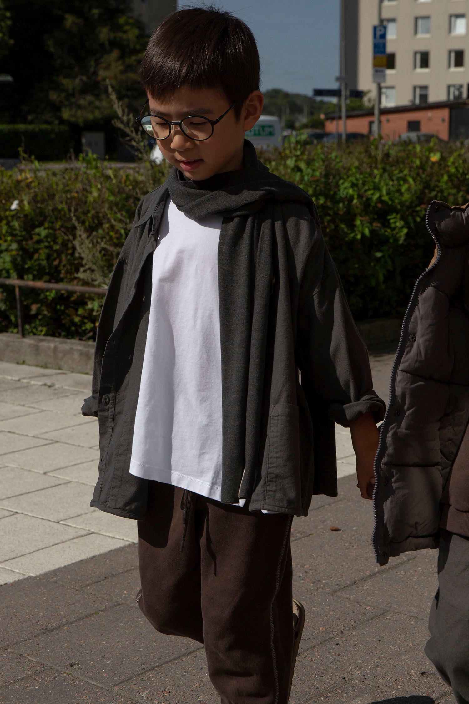 Washi wide LS tee - White