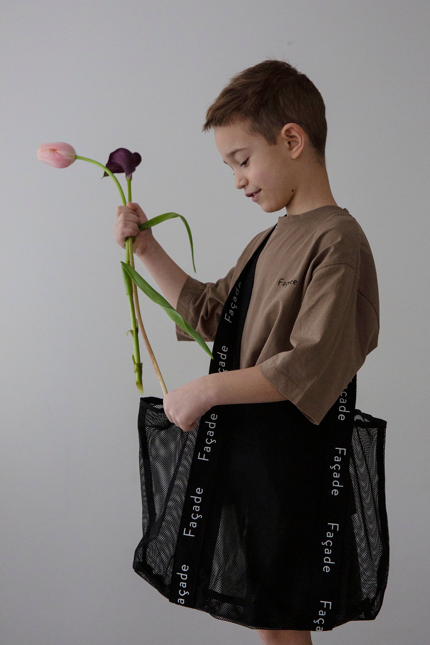 Facade tote bag - black