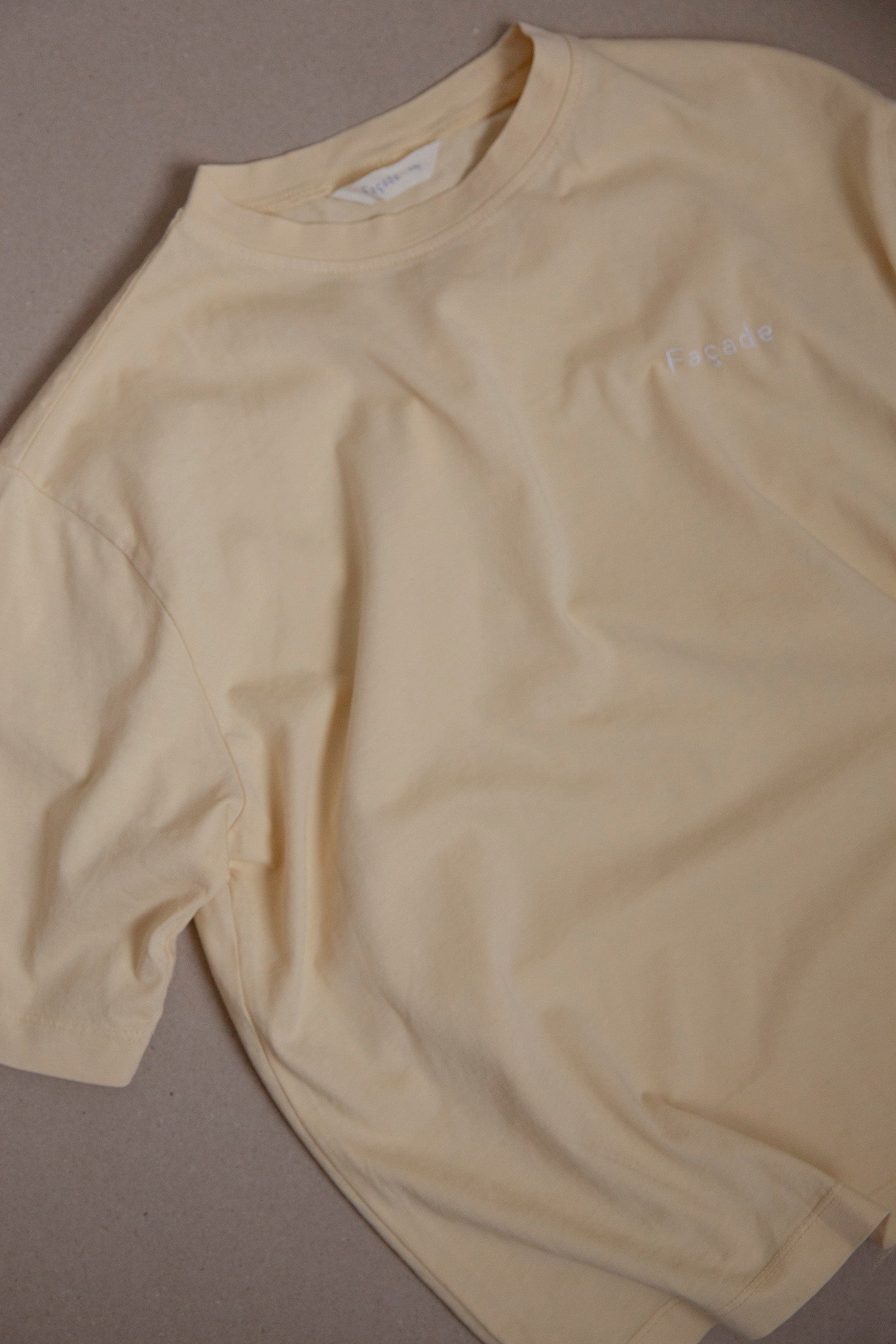 Bato wide SS tee - Butter