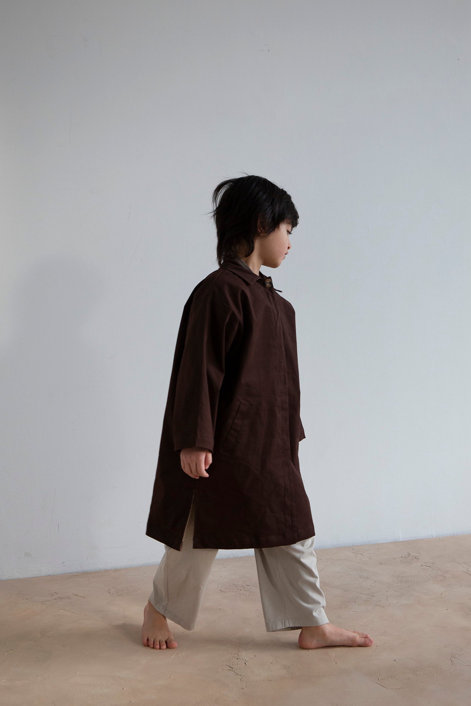 Shigemi soft waxed coat - Coffee