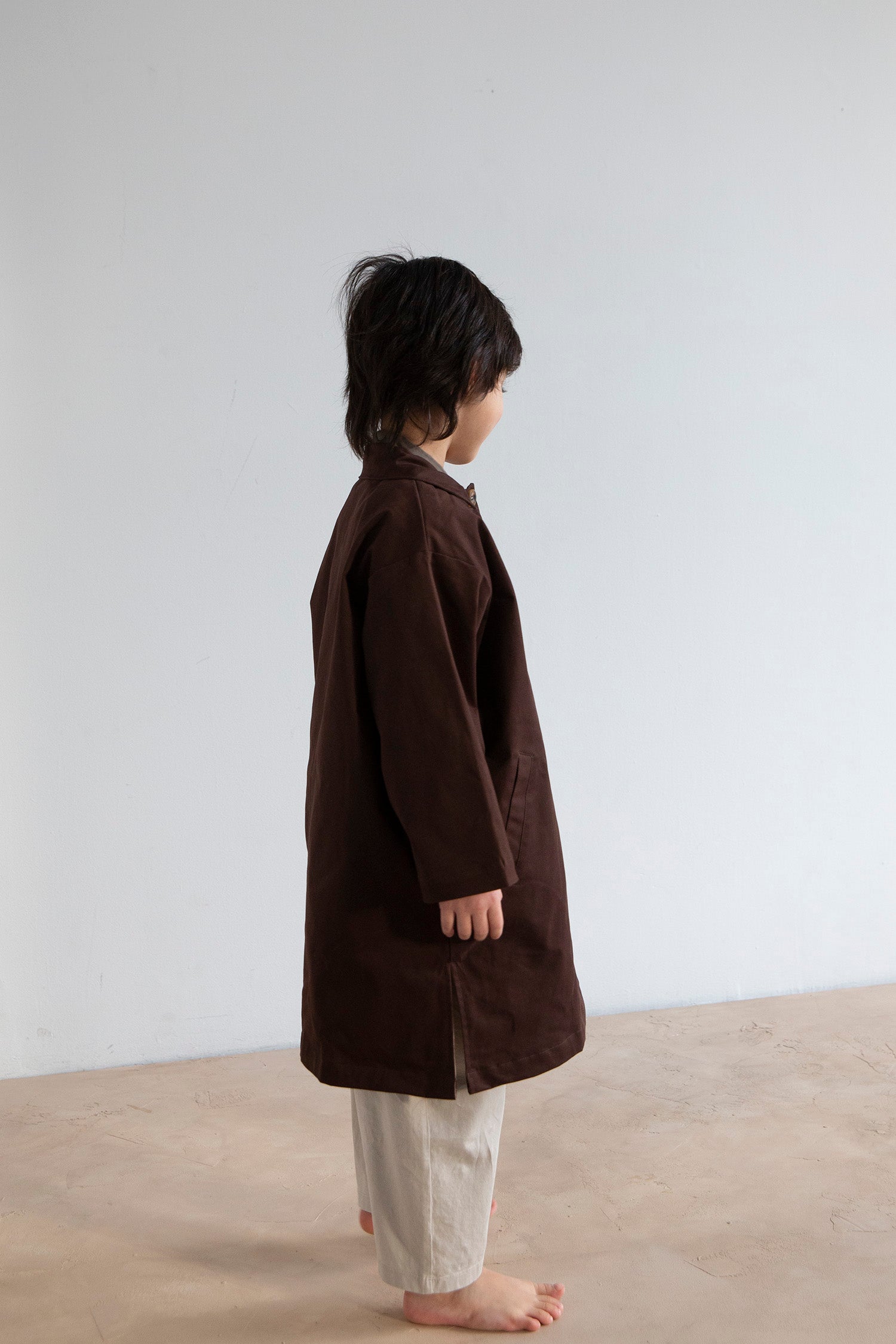 Shigemi soft waxed coat - Coffee