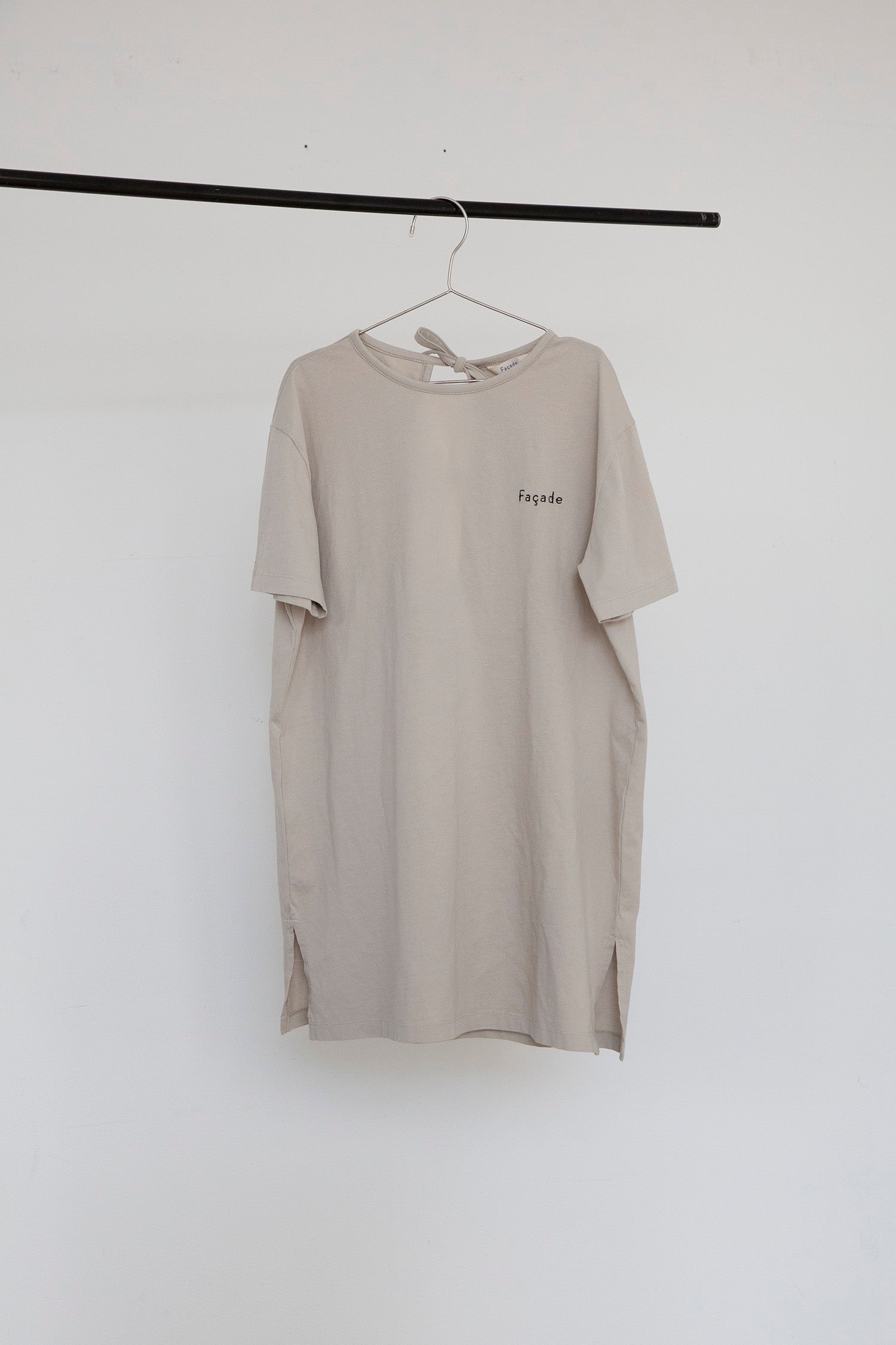 Noun tee dress w ribbons - Light grey