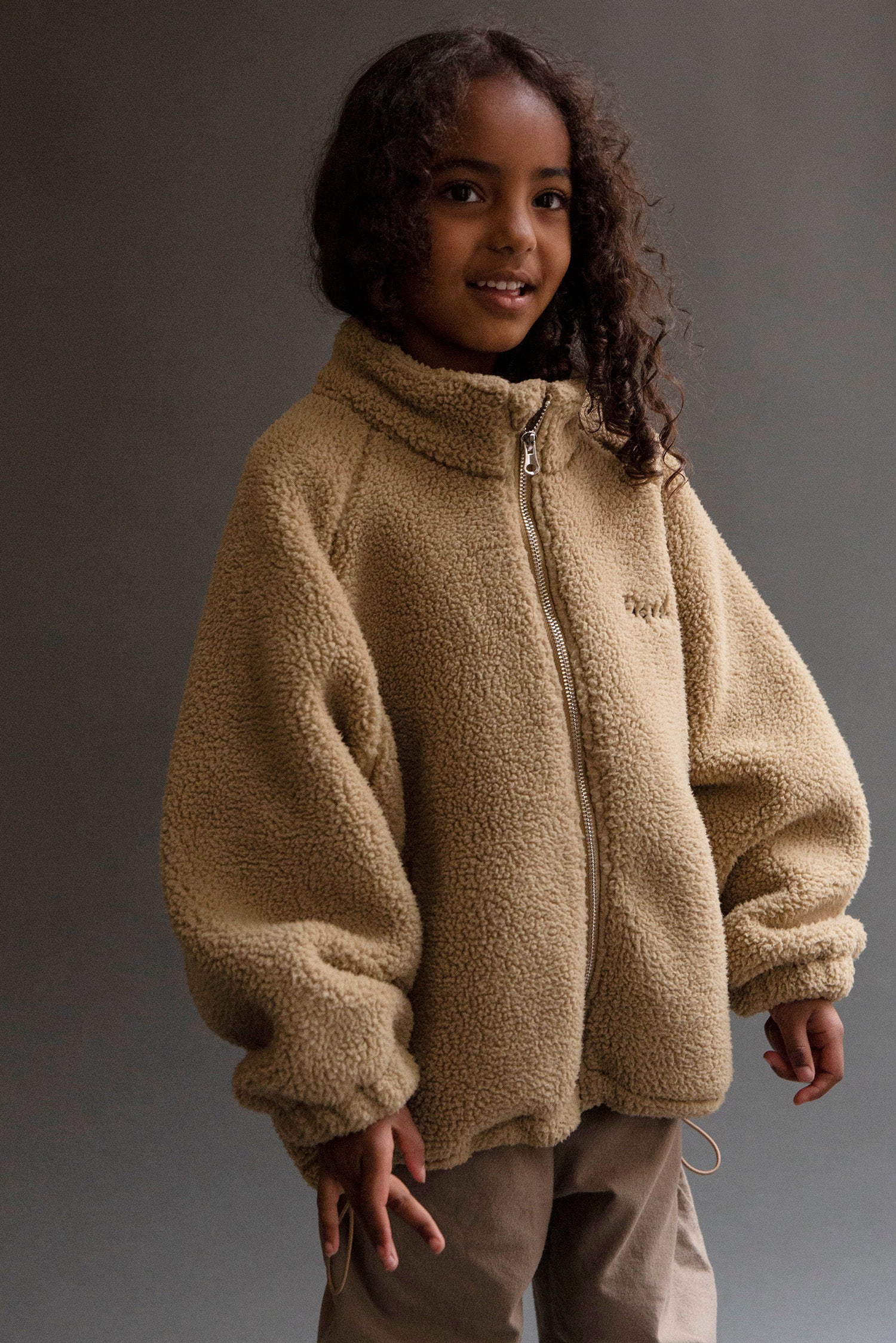 Tenka teddy zip sweater - Camel