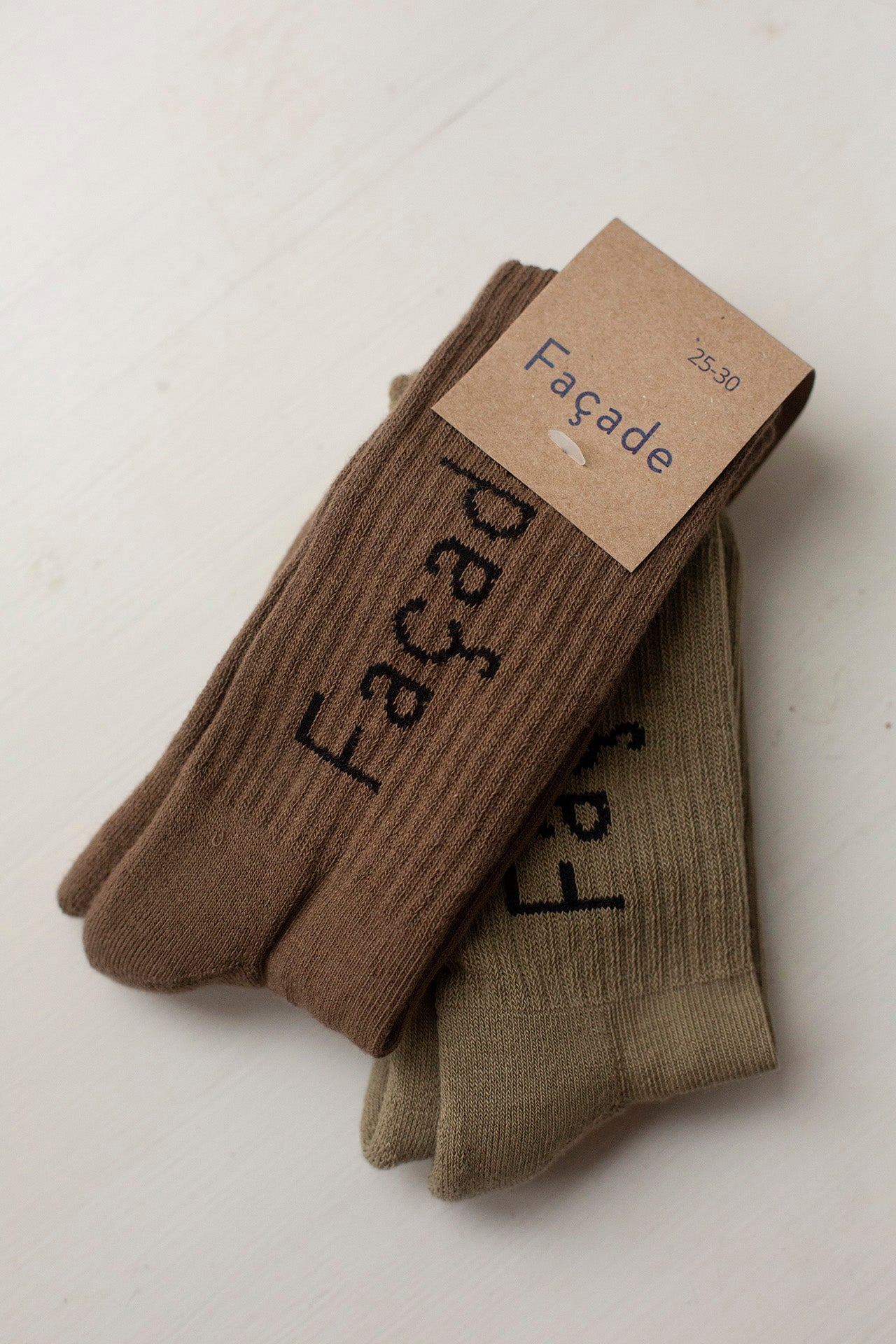 Ribbed cotton tube socks - 2pack