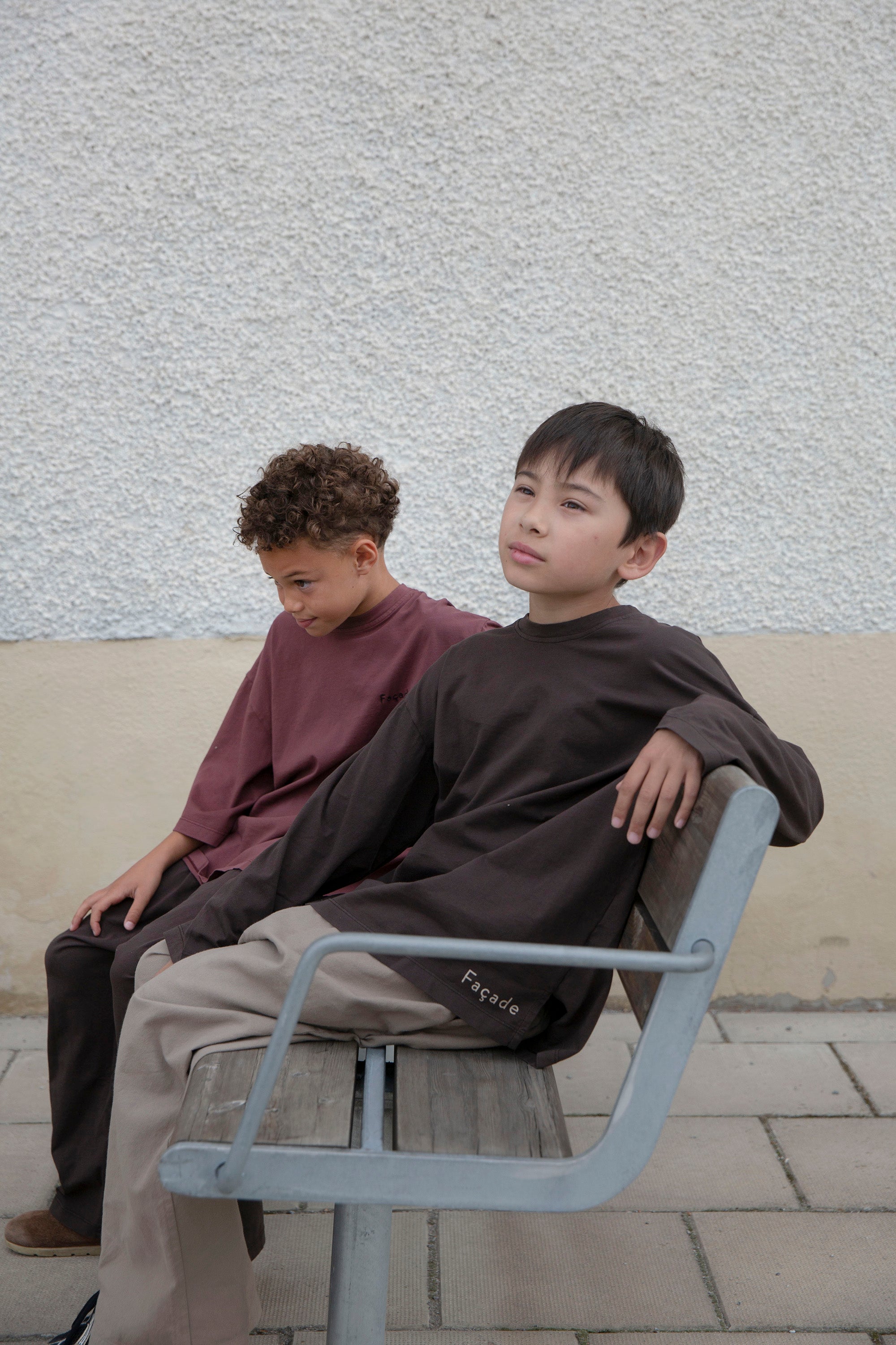 Washi wide LS tee - Coffee | Façade