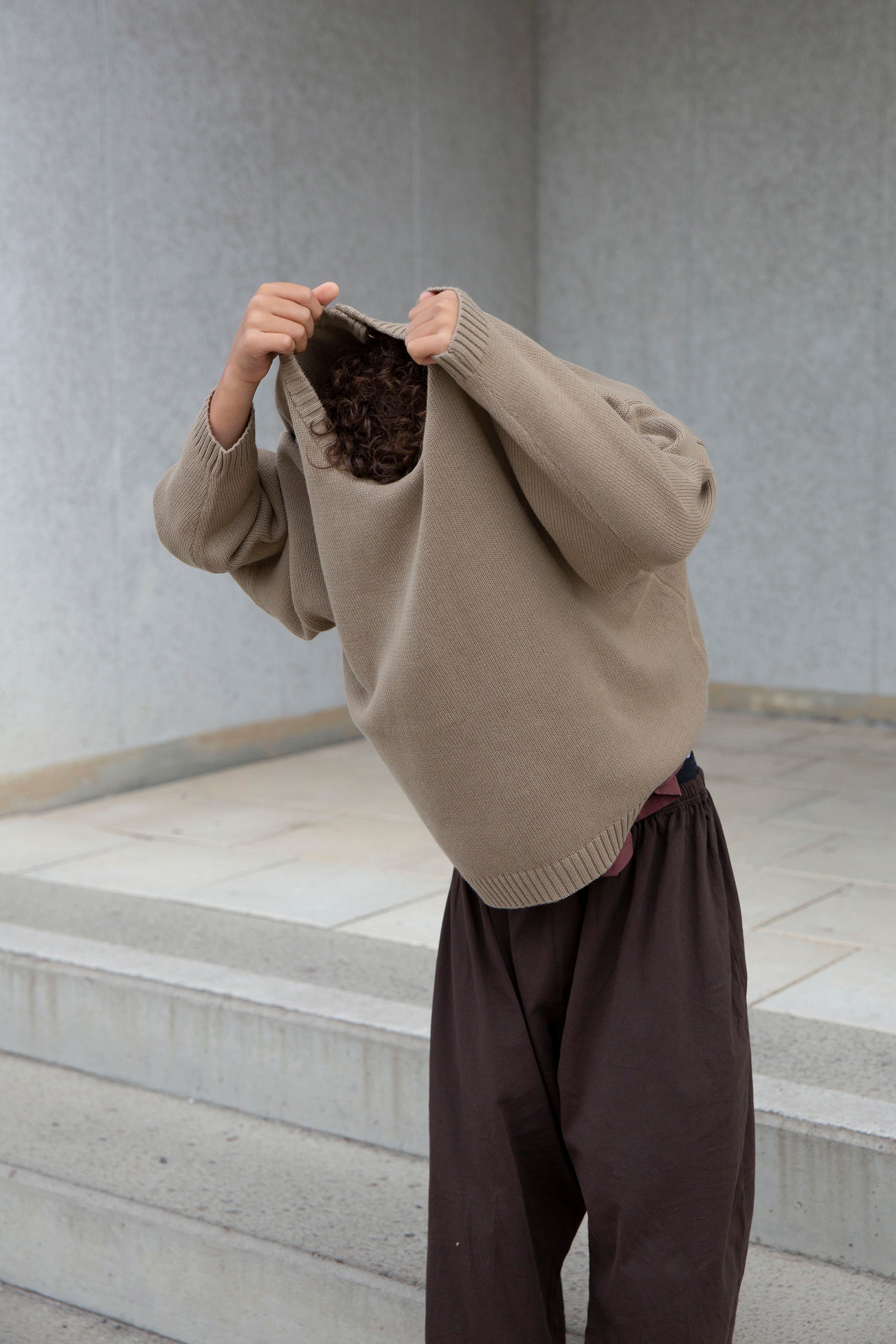 Mado button up fine knit - Nougat