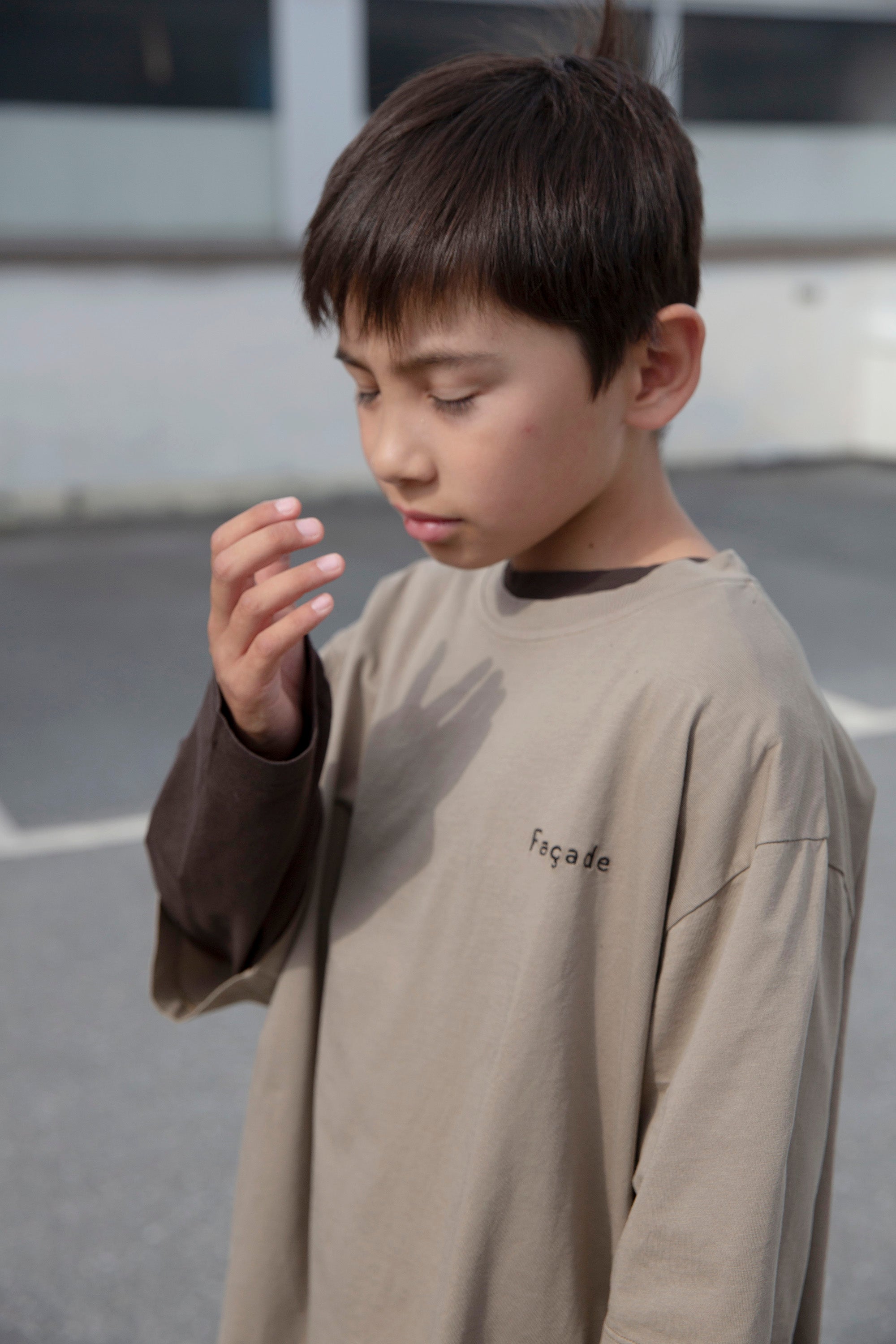 Bato wide SS tee - Taupe