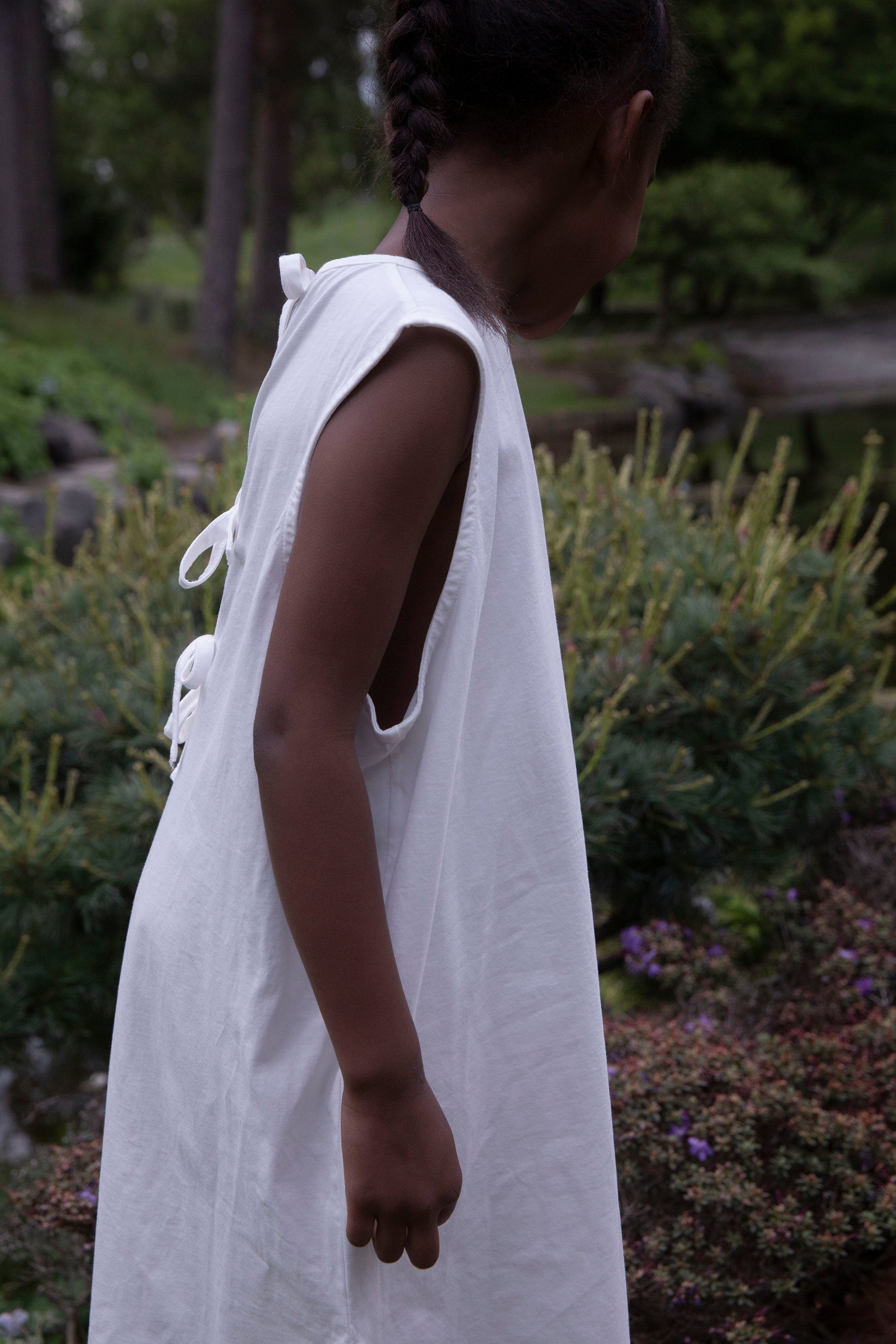 Raito no-sleeve dress - White