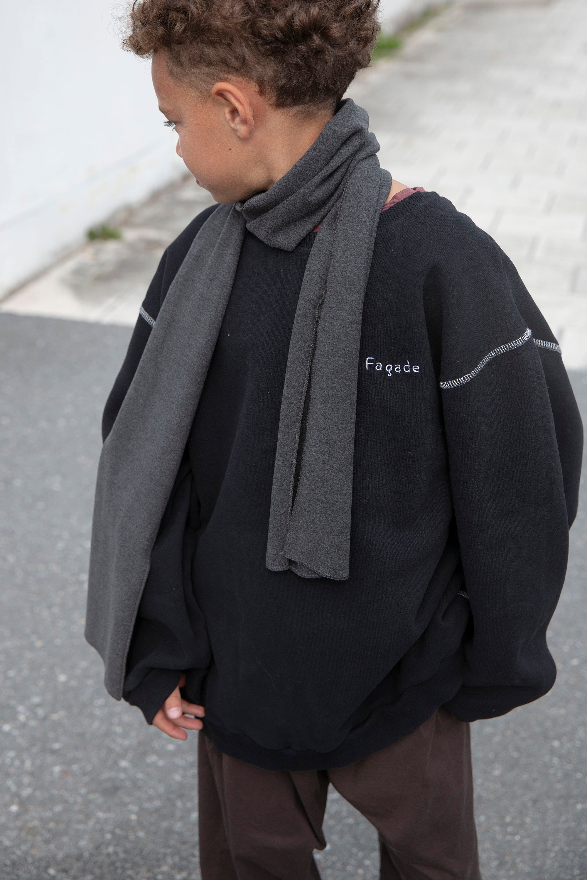 Ensui soft scarf - Dark grey
