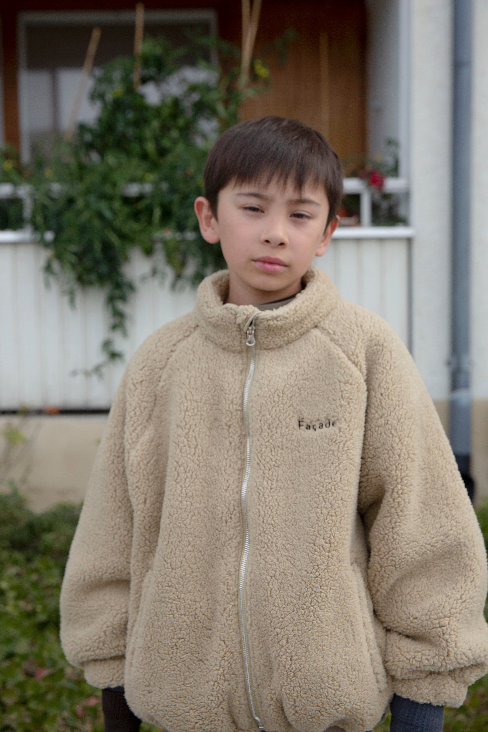 【新品】Facade Teddy zip sweater 3-4Y Stone Tenka teddy zip sweater - Camel | Façade